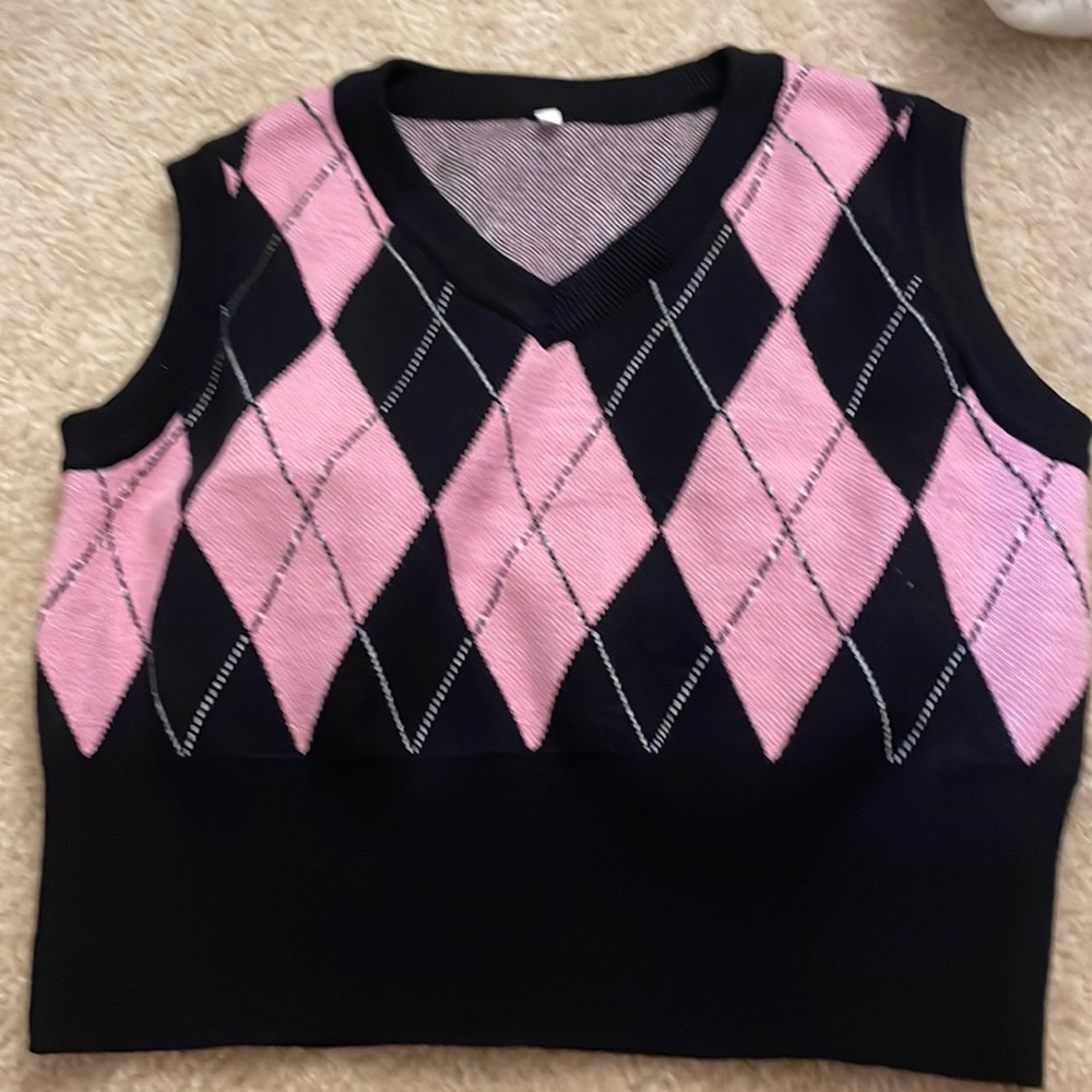 Pink and Black Vest
